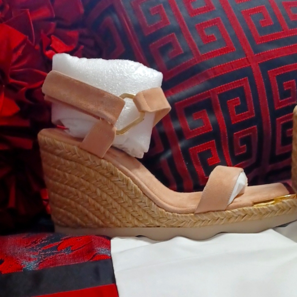 Women's Beige Wedge Sandals